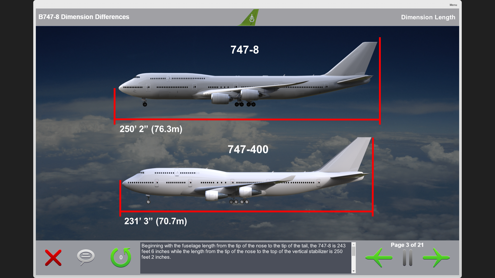 Boeing 747-400 to Boeing 747-8 Differences Training Course - CPaT